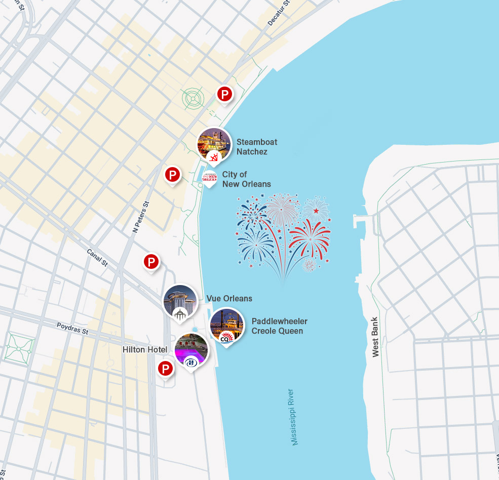 How to view the fireworks map